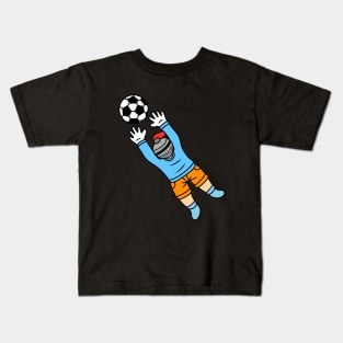 Cute cartoon knight goalkeeper Kids T-Shirt